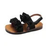 Sandalen Mode Mädchen Strand Sandalen Lässig Lotusblatt Bequeme Weiche Unterseite Klettverschluss Strandschuhe Für Kinder Kinder Kleinkind Wohnungen 230412