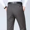 Pantalons pour hommes vêtements de travail minces droit Golf jambe large pantalon décontracté pleine longueur longue taille haute vêtements d'âge moyen