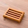 Wooden Manual Square Soaps Dishes EcoFriendly Drainable Soap Dish Tray Round Shape Solid Wood Storage Holder Bathroom Accessories BH5072 WL