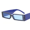 Sonnenbrille Rechteck Mode Mann Hip Hop Vintage Designer Schwarz Shades Sonnenbrille Kleiner Rahmen Persönlichkeit