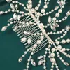 Fermagli per capelli Perla di lusso Strass Pettine Accessori per le donne Sposa Matrimonio Tiara Fascia per capelli Testa Decorazione di perline