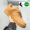 Designer one running shoes men women platform sneakers classic 1 07 triple white black university red wheat shadow skeleton af1s Outdoor sports mens trainers