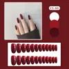 Fałszywe paznokcie 24pc/pudełko Czerwona Balerina Fałszywa prasa na NIAL Art Tips Sztuczne
