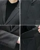 Costumes pour hommes Blazers Blazer de haute qualité hommes britannique de haute qualité Simple travail d'affaires mode tendance fête homme Gentleman Slim costume veste 231113