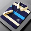 Mens Tshirts Summer Men Classic Striped Polo Mens Cotton Shortsleeved Embroidered Business Casual Polo Shirt Male Drop Designer Men 113