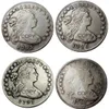 Artesanato US Liberty Dollar Um conjunto de (1795-1798) 4 peças de moeda de cópia banhada a prata comemorativa não circulada moedas decorativas
