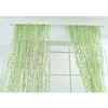 Gordijn Home Decoratie Transparant raam Wit Zie door gordijnen Sheer Gray Green Sheers Leaf TuLle Voile Scarf