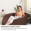 Fodere per sedie Copridivano pigro Bean Bag Moda Traspirante Tinta unita Divano gigante Stato per adulti