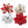 Christmas Decorations 1510pcs Glitter Artificial Flowers Merry Christmas Ornaments Christmas Tree Decorations for Home Year Wedding Party Decor 231113