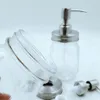 480ml Mason Jar Soap Dispenser Clear Glass Jar Soap Dispenser with Rust Proof Stainless Steel Pump Liquid Soap Dispenser KKA82915191921 ZZ