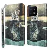 Samsung S23 Ultra artı A14 5G A54 A24 A34 Xiaomi 13 Mi13 Pro Dantel Kelebek Çiçek Panda Kuş Flip Cover Cartoon Wolf Stand Tutucu Toros