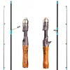 Boat Fishing Rods Ultra Light Fishing Rod Carbon Fiber Wooden Handle Spinning/Casting Pole Bait WT 1.5-9g Line WT 3-6LB Fast Trout Fishing Rods 231102