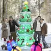 2.1m Christmas tree garden outdoor decoration RGB lighting inflatable Xmas trees inflatables model festival light props candy cane decorations