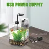 Akvarier USB Desktop Fish Tank Set-Easy To install-Mute for Bedroom Office Birthday Present Kids Gift 231113