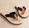 Slippare Summer Men's Flip Beach Flip Toe Slippers Fashionable Casual Simple Non Slip Slippery Ytter Flip Men's Sandals