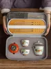 Teaware Sets Chinese Ru Kiln Fast Cup Ceramic Teapot And Set Japanese Outdoor Tea Portable Travel Making Tool CN(Origin)