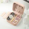 Jewelry Pouches Leather Storage Box Organizer Display Travel Portable Case Earring Watch Ring Necklace Zipper Joyeros
