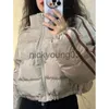 Kvinnorjackor Deeptown American Vintage Croped Puffer Jacka Kvinnor Vinter varm kort stoppning koreansk mode streetwear y2k estetiska outwear j231113