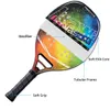 Tennisracketar Lågpris Original Beach Tennis Racket Carbon Professional Raquete Beach Tenis Tennis Racquet Rough Face With Bag 231109