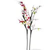 Fleurs décoratives 2 pièces fleur de prunier artificielle 90 cm de Long plantes de Simulation branche d'arbre en soie pour la décoration de la maison affichage El