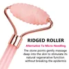 Ansiktsvårdsenheter 6in1 Skin Tools Jade Roller Rose Quartz Natural Stone Gua Sha Massager Kit For Lift Cleaning AntiWrinkle 231113