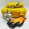 2400LBS Magnet Fishing Kit With Case Neodymium Rare Earth Magnet D105 Lake Treasure Hunting Rope Glove Khnug