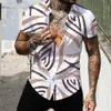 Heren Casual shirts Kokosboomoverhemden voor mannen Gedrukte heren Holiday Hawaiiaans shirt Summer 5xl Short Fashion Beach T -shirt Male losse blouse 230413