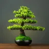 Faux Floral Greenery Home Decoration Potted DIY False Tree Bonsai Living Room Chinese Style el Porch Landscape Decoration Green Plant Decoration 231109