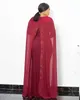 Etnische Kleding Moslim Pakistaanse Lange Mouw Maxi Jurk Elegante Shalwar Kameez Pailletten Jurken 2023 Diamant Vrouwen Chiffon Gewaad Abaya Dubai