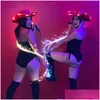 Altro Illuminazione scenica Led Fibra ottica Frusta USB Ricaricabile Corda ottica a mano Pixel Light-Up Flow Toy Dance Party Show per Drop Deliv Otb3D