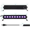 파티를위한 LED 효과 검은 조명 27W 9LED UV Blacklight Bar Fit 16x16ft 네온 글로우 파티 생일 웨딩 스테이지 조명 D OTPY7