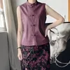 Skóra damska oryginalna kurtka jesień/zima guzika chińska kamizelka w stylu Chińczyka Krótka krajowa Top Mała Sheepskin Vest2023