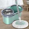 Mops RodNNY automatic rotary mop no hands household wooden floor cleaning ultrafine fiber mat floor mop with bucket magic mop 230412