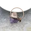 Anhänger Halsketten Roher Amethyst Kupferring Heilkristall Unregelmäßiger Quarz Geode Druzy Vintage Halskette Für Schmuckherstellung Zubehör