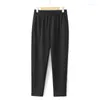 Pants 4XL Plus Size Harem Women 2023 Spring Elastic Waist Stretch Bottoms 3D Cut Twill Knit Trousers Oversized Curve Clothes