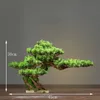 Faux Floral Greenery Home Decoration Potted DIY False Tree Bonsai Living Room Chinese Style el Porch Landscape Decoration Green Plant Decoration 231109