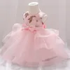 女の子のドレス夏1年の赤ちゃんドレス刺繍チュチュパーティー幼児の子供服1歳の誕生日服を