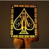 LED lysande vinflaske Neon Sign Ace of Spade Champagne Glorifier Display VIP Bottle Presenter Service Tray för nattklubb