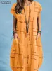Повседневные платья модные платье с печеночным платьем Zanzea Женская одежда с коротки