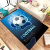 Carpet 3d Soccer Football Sports Silhouette Pattern Carpet for Living Room Rugs Camping Picnic Mat Anti-Slip Rug Crawl Mat Fans Gift 231113