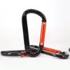 Caribeener Carabiner Clip Black Carabiner podwójny nit D klamra kształtu - breloki, kemping, akcesoria turystyczne, karabinki do blokowania smyczy dla psa, uprząż, huśtawka jogi, siłownia