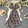 Casual Dresses High Waist Chiffon Bohemian Maxi Dress for Women Summer Fashion Casual Female Party Long Dress Drop Wholesale 230413