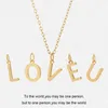 Hanger Kettingen Diy Beginletter Naam Paar Ketting Voor Vrouwen Goud Kleur 26 A-Z Letters Kragen Rvs Link Chain