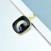 Colares pendentes Designer Square Moon Zircon Charme para jóias Fazendo acessórios de colar de braceletes diy