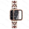 Altri accessori moda Cinturino orologio da donna in acciaio inossidabile di lusso per Apple Watch 7 41mm 45mm 6 SE 5 4 3 44mm Cinturino 40mm per IWatch 7 6 5 4 3 42 Anello 38mm J230413