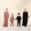 Family Matching Outfits fall winter velour family matching set dress and romper clothes 230412