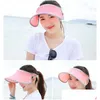 Yaz Kadın Güneş Şapkaları Yüksek Kalite Boş Top Hat Anti-UV Sunbonnets Ladies Kızlar Açık Hava Spor Ayarlanabilir Kapak Güzel Vizörler Gemi Drop D DHFWK
