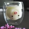 Tumblers Geschenk süße Ferkel hitzebeständiges Glas Doppeltasse Milchkaffee S Becher s Becher 230413