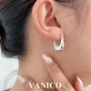 Hoop Earrings Chunky For Women 925 Sterling Silver Hypoallergenic Korean Trendy Polished Plain Thick Wide Huggie Earring
