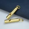 Klassiek ontwerp Handgemaakte koperen training Whistle Key Chain Outdoor Survival Gold Copper Keychain